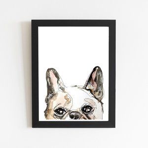 French Bulldog Art Print, Bedroom Cute Animal Wall Art, Frenchie Dog Lover Gift